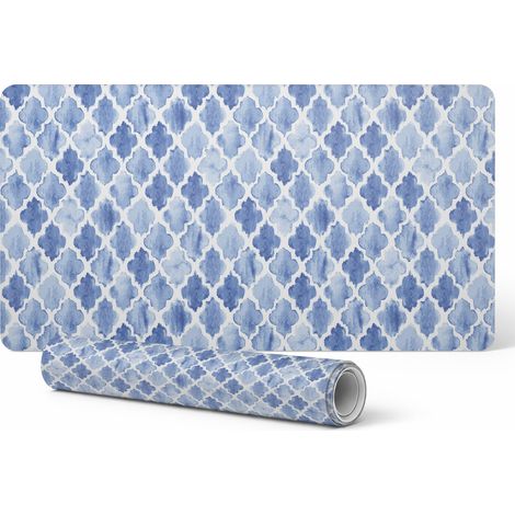Alfombrilla de escritorio de vinilo con elegante estampado marroqu铆, 100x50 cm.