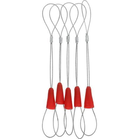 Ensemble de 5 Tendeurs Passe-fil Électrique en Acier et Plastique Argenté, Design Ergonomique, Outil de Tirage de Câble Portable pour Électricien (1/5)