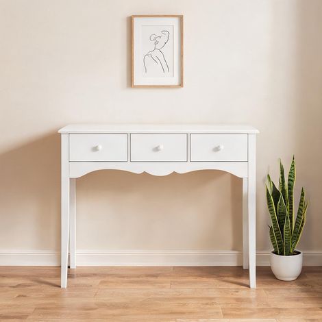 Console blanco en MDF 100 x 32 x 85 cm (1/5)