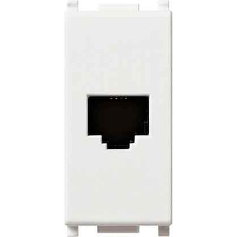 PRESA TELEFONICA RJ11 'PLANA' VIMAR Plug 6/4 - Colore Bianco