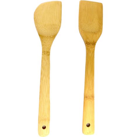 Ensemble de pelles en bambou, poignée ergonomique, résistant à la chaleur, pour cuisine et cadeau