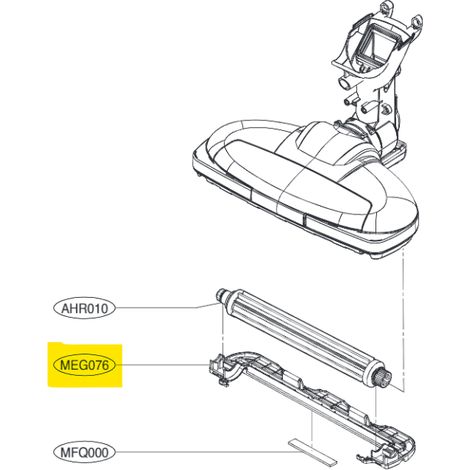 Support de brosse, embout (repère meg076)