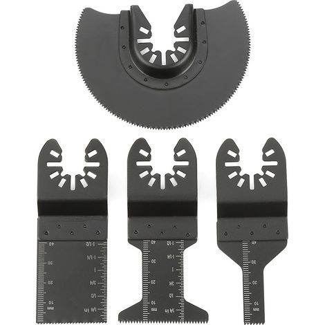 High hardness oscillating multitool saw blade, 4pcs black carbon saw blades for cutting wood (1/5)