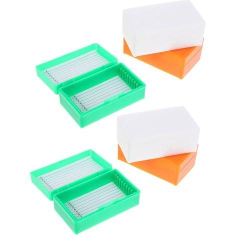 6pièces Distributeur De Lames De Microscope Boîte De Rangement Plastique Pour École Laboratoire Et Recherche Plateau De Stockage Échantillons (1/5)