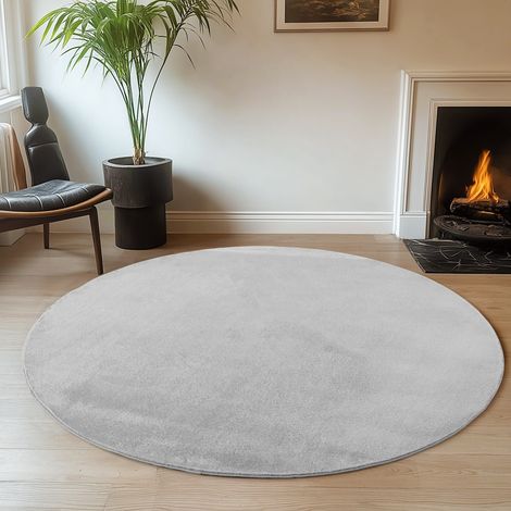Tapis Plush Joy - 200 cm - Gris - Ultra Doux - Antidérapant - Design Moderne (1/5)