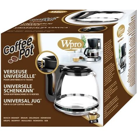 Verseuse Conique adaptable - Verre anti-choc - Couvercle vissable (pas de vis 1,2 cm) - WPRO (1/3)