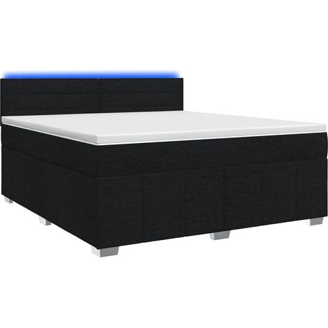 Maison Exclusive - Boxspringbett mit Matratze Schwarz 160 x 200 c (1/5)