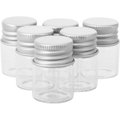 20 bocaux en verre transparent, flacons d'échantillons en verre, petits flacons en verre, bocaux Mason, flacons d'échantillons de laboratoire-3.00X2.20X2.20CM