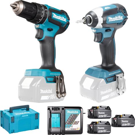 Juego de herramientas eléctricas Makita Batería recargable DLX2283JX1 de 18 V y 3 Ah (1/4)