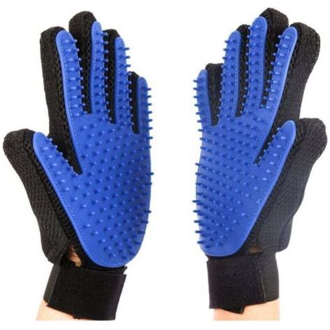 QORVA-Gants de toilettage Gants en fourrure Épilation Brosses pour chiens et chats