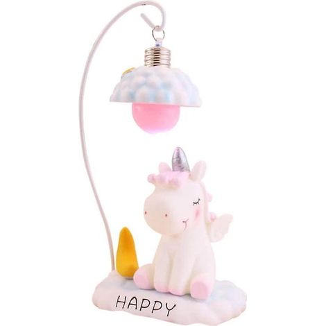 Lampe de chevet licorne, lampe de bureau, cadeau pour enfants et filles, avec piles (rose) (1/5)