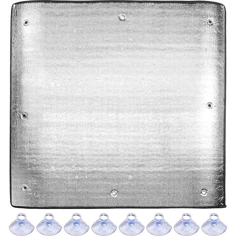 Film isolant pour fenêtre en aluminium (100 x 100 cm) , Bloque les rayons UV, réfléchit la chaleur, bloque la lumière et préserve l'intimité (1/5)