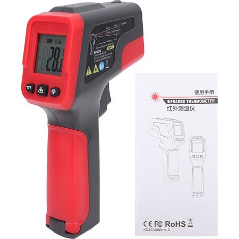 Infrared thermometer, non-contact digital heat gun for food cooking, BBQ, pizza oven, grill, frying pan, basic accessories - 50 to 550 °C (single aiming point) (1/5)