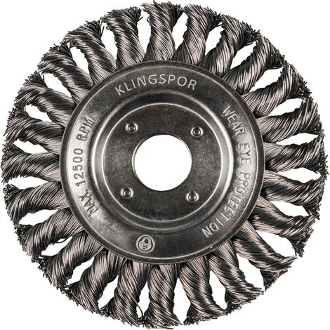 Spazzola circolare Klingspor acciaio 125 mm 24 setole (1/2)