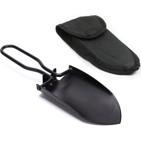 KOWOLL Pelle pliante portable, pelle de camping, truelle pliante en acier inoxydable, mini pelles à tranchées pour jardin extérieur (1/5)