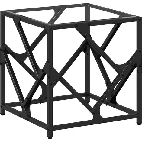 Table basse Table de salon Table de café avec dessus en verre transparent 40x40x41 cm acier (1/5)