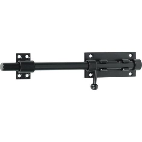 Loquet de porte intérieur - Acier inoxydable Verrou coulissant - Salle de bain - Noir 10 pouces (1/5)