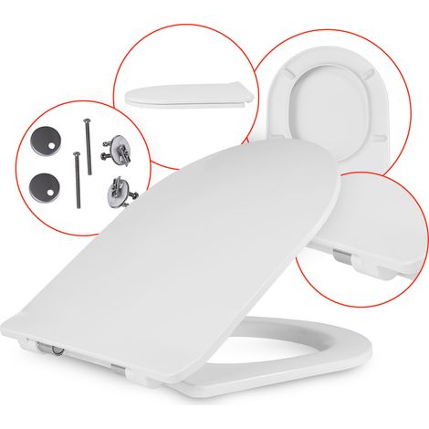 Kolo Lunette WC Slim - Quattro K63100000 - Blanc - Antibactérien - Facile à Installer - Frein de Chute (1/5)