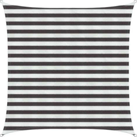Voile d'ombrage gris anthracite et blanche 2 x 2 mètres en PEHD (1/5)