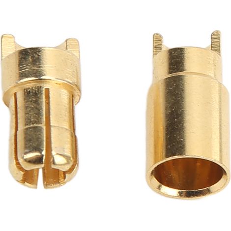 Connecteurs bananes mâles et femelles de 6 mm en cuivre plaqué or pour hélicoptère (1/5)