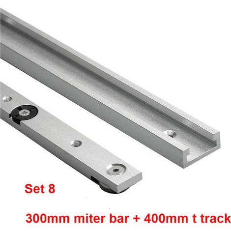 400mm T-Track, rail de guidage coulissant en T de 30 types, rail de guidage pour le travail du bois, rail en alliage d'aluminium, banc de travail du bois, routeur à fente en T, outil de scie de table (1/4)