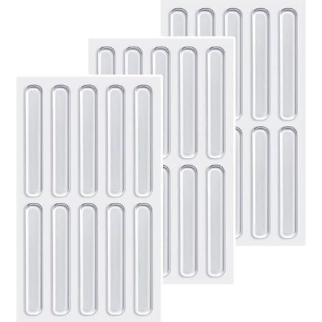 Tampons de Protection Transparents,30PCS Pare-Chocs en Caoutchouc Tapis De Meubles Tapis Anti-Bruit Transparent pour Portes D'armoires,Cuisine,Salle de Bain,Bureau (1/4)