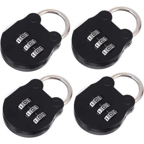 à combinaison à trois chiffres Tofficu lot de 4 pour bagages (1/5)