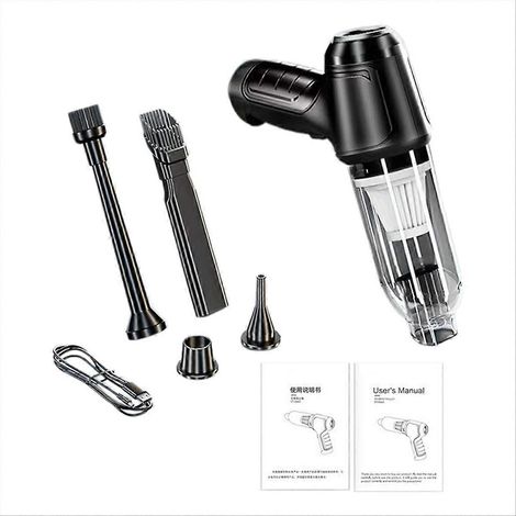 Mini-Akku-Autostaubsauger, Schwarz – Leistungsstarker, leichter Handstaubsauger (1/5)