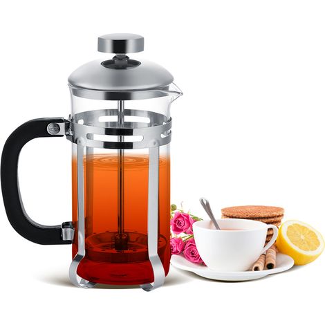 Cafetière à piston en acier inoxydable et verre de 350 ml avec filtre français (1/5)