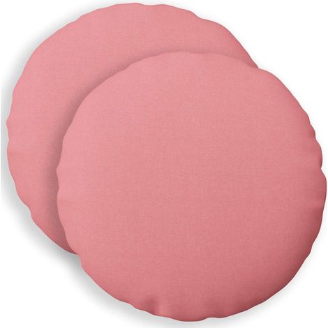 vidaXL Funda de almohada 2 uds. HEERLEN Rosa Ø 60 cm Tela (1/5)