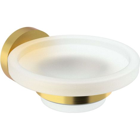 Nimco Unix - Porte-savon avec support, verre dépoli/doré brossé UNZ 13059W-Z (1/2)
