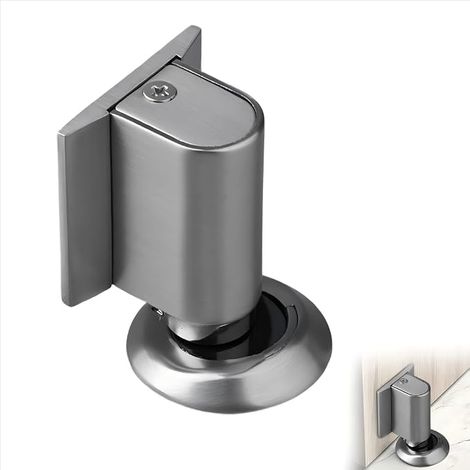 Butée de porte magnétique, butée de porte métallique, butée de porte magnétique solide, butée de porte au sol avec adhésif et vis (1/5)