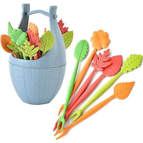 Fourchette à fruits en forme de feuille (17 pièces)