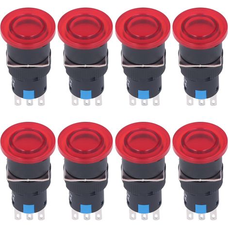 25-teiliges BERM-Momentan-Selbstrückstell-Drucktaster-Set, 16-mm-3-Pin-Anschluss für Gerät BEM-LA16-11M-R (1/5)