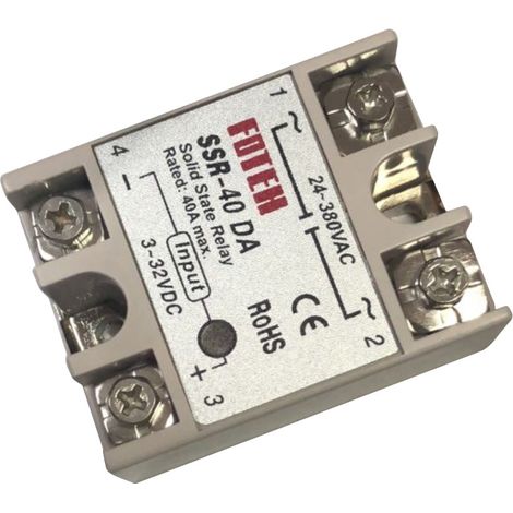 Relais statique 40A SSR-40DA module de commande de température PID entrée 3-32V DC sortie 24V-380V AC