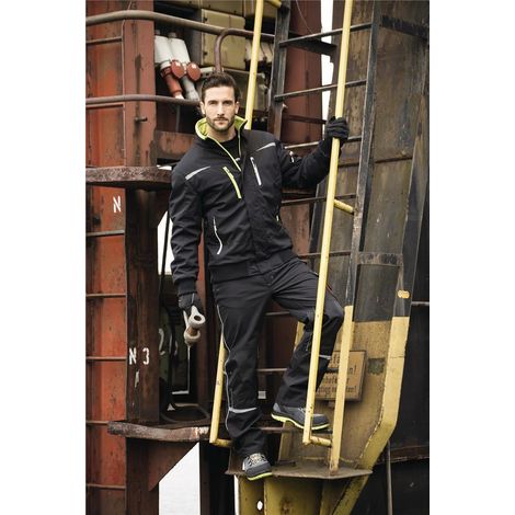 Blouson de pilote Terrax Workwear taille XL noir/limette 100 % PES (1/3)