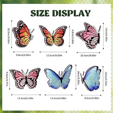 12 aimants papillon pour moustiquaire de porte, autocollants magnétiques double face pour porte moustiquaire, aimants décoratifs pour réfrigérateur (1/5)