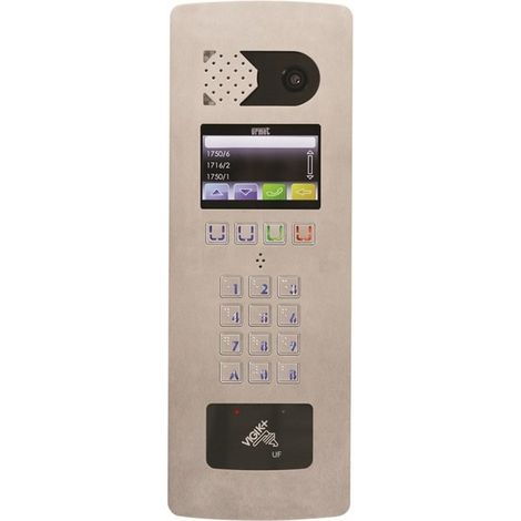 Défilement inox écran couleur TFT Lecteur Plat VIGIK+ Poteau technique - URMET D83/IGLPP/PT