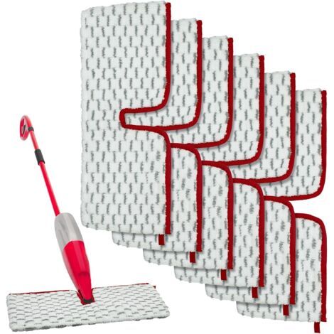 Lot de 6 Recharge Microfibres pour Balai Spray compatibles avec vileda Vileda 1-2 Spraymax, Mop en Microfibre Lavable pour Cuisine et Salle de Bain pour Tous Types de sols (1/5)