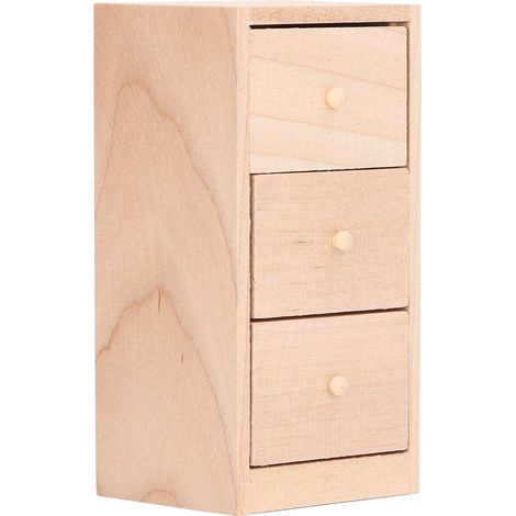 Mini Armoire Modèle avec 3 Tiroirs pour Maison de Poupée, Meuble de Rangement Échelle 1:12 (1/5)