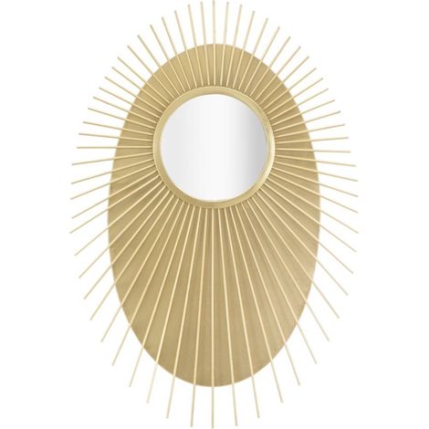 Specchio Eye Glam 75x8x110,5 cm in Ferro e MDF Oro (1/5)