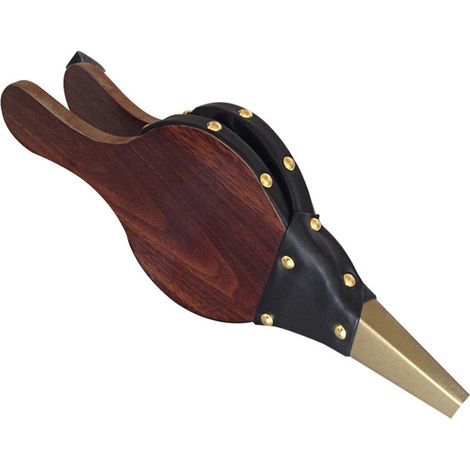 Soufflet de cheminée – Pompe manuelle pour cheminée, barbecue, feu de camp, poêle à bois – Avec dragonne de suspension – En bois de haute qualité (1/3)