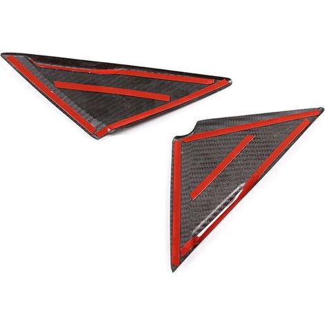 Rivestimento triangolare per finestrino anteriore in vera fibra di carbonio per auto, adesivo decorativo per montante per GTR R35 (1/2)