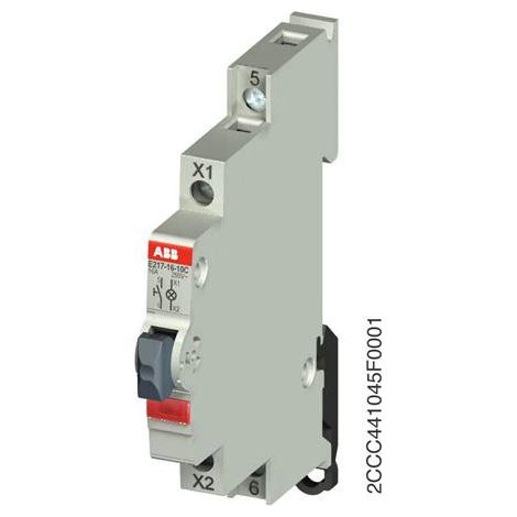 Bouton Poussoir lumineux 1F Rouge 12-48V AC/DC E217-16-10C48 2CCA703171R0001 ABB 703171 (1/2)