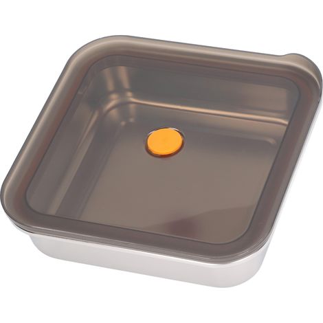 Boîte de conservation alimentaire en acier inoxydable, type bento, avec couvercle, 1200 ml (1/5)
