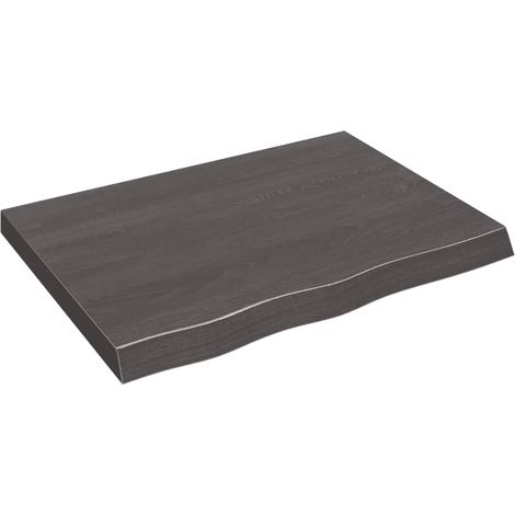 Étagère murale multiposition - Meuble Étagère murale gris foncé 80x60x6 cm bois chêne massif traité -BV28973 (1/4)