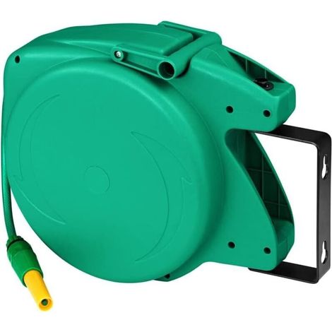 Enrouleur automatique de tuyau d‘arrosage pour jardin Tuyau d'eau incluse 10 m équipement d'arrosage de jardin (1/3)
