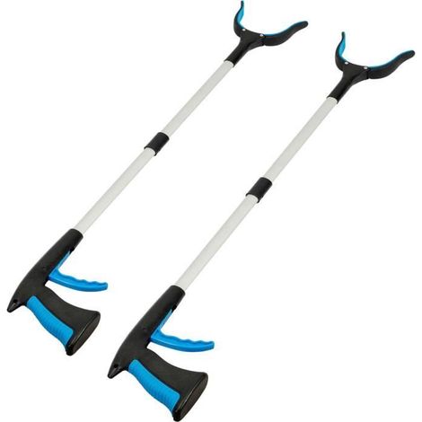 Pince de préhension pliable - Lot de 2 - Outil ergonomique 81.3 cm pour ramassage de déchets (1/4)