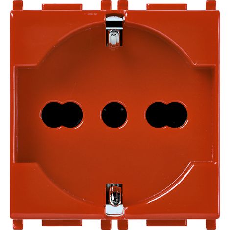 VIMAR - 14210.R Universelle 2P+T 16A Steckdose, rot