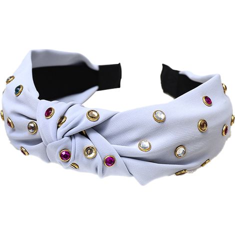 Bandeau Cheveux - Serre-Tete Nœud Croisé Élastique - Accessoire Coiffure Femme Fille - Pour Yoga Sport Maquillage Soirée - 1 Pièce (1/5)